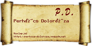 Perhócs Doloróza névjegykártya